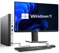HP 800 G4 Tiny Desktop Computer PC i5-8th 16GB Ram 512GB SSD HDD 24