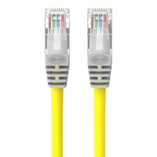 Cat 5e Crossover RJ45 Ethernet Cable 3ft Yellow Universal picture