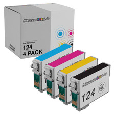 4 Reman Black & Color Ink Cartridge for Epson 124 T124 Printer NX125 NX127 NX330 picture