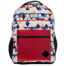 Cream Burgundy Backpack Padded Laptop Sleeve Detachable Rain Cover 25 Liters picture