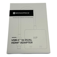Monoprice USB-C to Dual 4K HDMI Adapter Galaxy MacBook Pro/Air iPad Pro and More picture