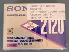 Sony 2120 QIC-80 Formatted Mini Data Cartridge Factory Sealed NOS picture
