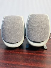 Polk Audio (5065-5746) Gray Wired Left & Right Desktop Computer Speakers TESTED picture