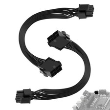 2 Pack CPU 8 Pin ATX Power Extension Cable, EPS 8 PIN Male (4+4) to 8 PIN Fem picture