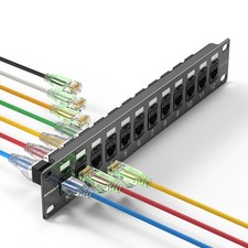 Sokqovt 12 Port Patch Panel Cat6a 1U Rack picture