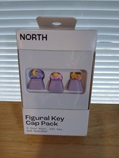 North Figural Key Cap Pack, 3 Icon Keys, ESC, Spacebar, MX, Purple picture