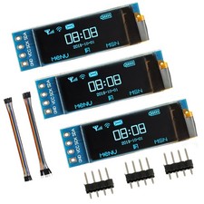 3 Pack 0.91 Inch I2C IIC OLED Display Module 128x32 Pixel, Blue picture
