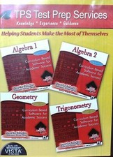 TPS Test Prep Services (PC Windows) For Algebra 1 & 2, Geometry & Trig *NEW* picture
