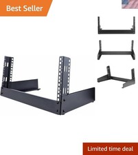 2-Post 4U Desktop Server Rack, Small Open Frame 19in Computer Rack, Compact N... picture