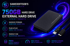 750GB PC External Hard Drive for PS4/PS5 Windows MAC - Unbranded 750 GB picture