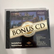 Transparent Language Bonus CD CD-Rom  Software picture