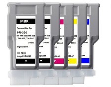5 Pack PFI-320 Ink Cartridge tank Fit Canon iPF TM-200 TM-205 TM-300 TM-305 picture