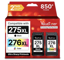 ValueToner Compatible Canon 275XL/276XL Ink, 2-Pack Black/Color High Yield picture