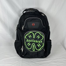 SwissGear 1900 ScanSmart TSA Laptop Backpack Black Custom Patch 4-H Auctioneer picture