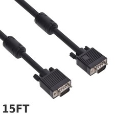 10-75FT VGA SVGA 15 Pin Male to Male Monitor Cable Extension Cord Ferrite Core picture