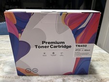 Premium Toner Cartridge TN450 4 Pack Vivid Sharp Crisp High Yield Pages, Black picture