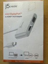 j5create - Mini DisplayPort to HDMI/ VGA Adapter - White picture