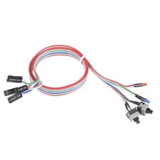 2Pack 2 PIN Power Cable with 2 LED Red and Blue 2 Switch for ATX Computer 55cm picture