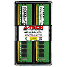 A-Tech 64GB 2x 32GB PC4-23400 Desktop DDR4 2933 Non-ECC DIMM 288-Pin Memory RAM picture