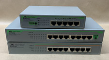 LOT OF 3 - Allied Telesyn AT-FS708 8 Port + AT-FS705L 5 Port Ethernet Switch picture