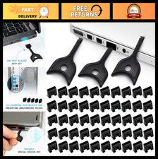 50-Pack USB-A Port Blockers - Key Lock Data Security, Dust & Moisture Resistant picture