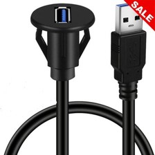 Car Dash Panel AUX Flush Mount, USB 3.0 3ft Male to Female Extension Cable picture