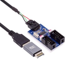 USB 3.1 Front Panel Header Male TypeE To USB 2.0 TypeA 9Pin 10Pin Adapter picture