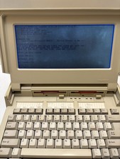 Vintage Tandy 1400 LT Laptop Computer DOS Boots Mouse Manuals Case Adapter picture