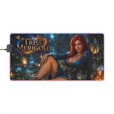 RGB Gaming Playmat Triss Merigold LED Mouse Pad Keyboard Desk Mat Gamer Gift picture
