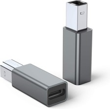 USB C Female to Printer Male Adapter (2-Pack), USB Type C to USB B Convert Conne picture
