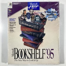 Microsoft Bookshelf '95 CD-ROM Software for Windows 95 / 3.1 New Sealed Big Box picture