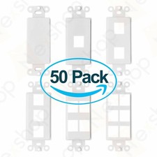 50x Nex Decora RJ45 Network Keystone Wall Plate Insert - 0 1 2 3 4 6 Port - Lot picture