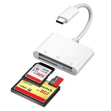 USB-C to SD CF TF Card Reader for iPad Pro/Macbook Supports CompactCF/SD/TF card picture