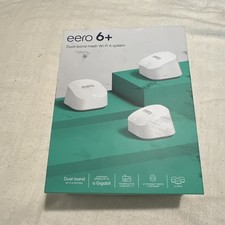 EERO 6+ AX3000 Wi-Fi 6 Dual-Band Gigabit Mesh System White 3 Pack picture