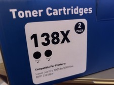 138X Black Toner Cartridge 2-Pack Compatible with HP LaserJet Pro 3001 MFP 3101 picture