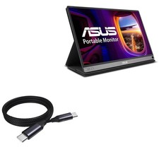 BoxWave Cable Compatible with ASUS MB16AC - DirectSync PD 3 feet, Jet Black  picture