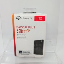 Open Box,Seagate Backup Plus Slim 1TB External Hard Dr Portble HDD Black USB 3.0 picture
