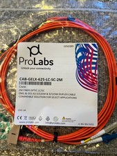 ProLabs CAB-GELX-625-LC-SC-2M 2M LC-SC Duplex Fiber Mode Conditioning Cable NEW picture