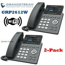 2 Grandstream GRP2612W 2-Line 2 SIP Office IP Phone Opus w/ Power Supply WIFI picture
