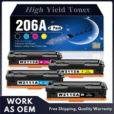206A 4-Pack Toner Cartridges with Chip for HP M255 M283fdw M283cdw MFP Printer picture