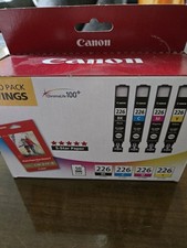 New Sealed Canon CLI-226 Ink Tank Multipack 4-Pack + Photo Paper Genuine OEM picture
