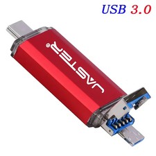 Red OTG USB Flash Drive Multifunction Micro USB Type-C 4GB-128GB Custom Logo picture