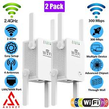 2024 WiFi Range Extender Repeater Wireless Amplifier Router Signal Booster 2PACK picture