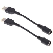 2x Round 7.9*5.5mm Jack to Square Plug Adapter for IBM Lenovo Laptop Notebook picture