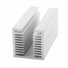 Aluminium Heat Diffuse Cooling Fin Cooler Silver Tone 80mm x 40mm x 40mm picture