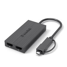 WAVLINK USB 3.0 or USB C to HDMI Adapter for Dual Monitors for Windows Mac os picture