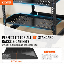 2PCS 1U Server Rack Shelf 10