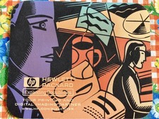 Vintage 90s Rare Hewlett Packard Global Village Coffeehouse Art Mousepad Retro picture