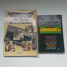 2 Vtg Commodore 64 Books-Porters Programs Kent Porter/Programs For The Home picture