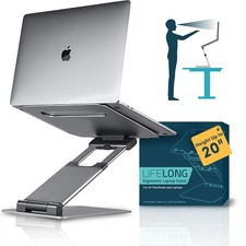 Lifelong Ergonomic Adjustable Laptop Stand for Desk, Extra Tall 20â€ Height ... picture